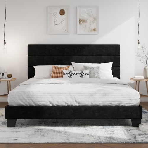 SHA CERLIN Cal King Platform Bed Frame by SHACERLIN