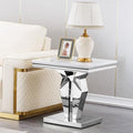 Henf 23in Square End Table Faux Marble End Table by Henf