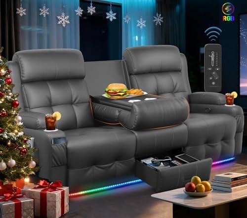 RV Reclining Sofa, Home Theater Seating Loveseat Couch by TOMOSLTER
