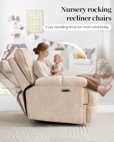 Oversized Power Swivel Rocker Recliner Chair - Image 6