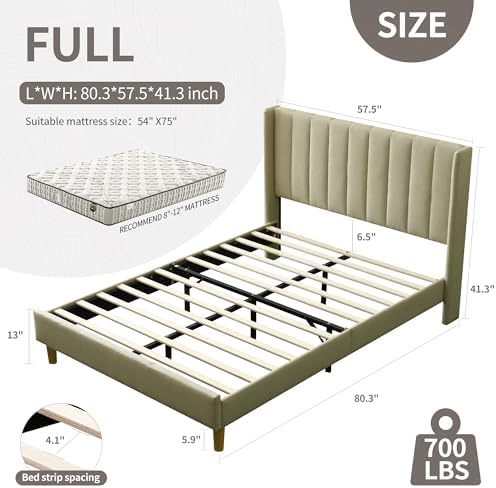 YUHUASHI Full Bed Frame，Platform Bed - Image 2