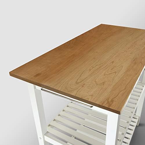 Kitchen Island with Solid Wood Top - Image 6