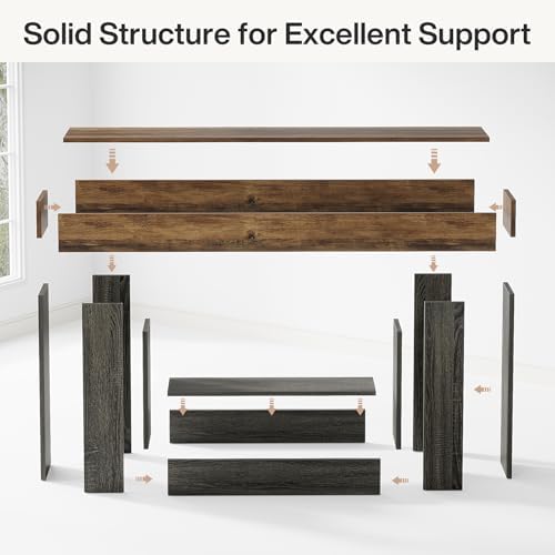 Tribesigns 63" Console Table, 2-Tier Entryway Table - Image 4
