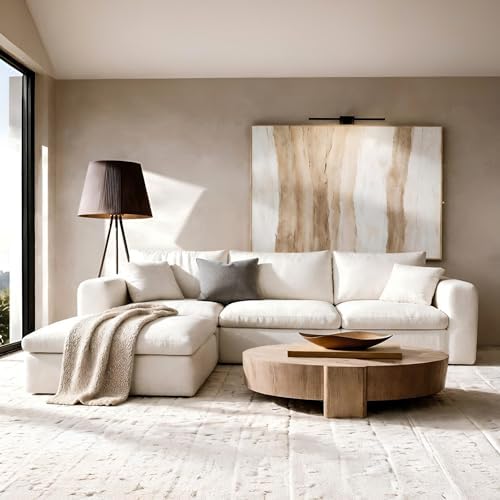 Modular Sectional Cloud Sofa, No Assembly Oversized Boneless Couch by BERRYNEST