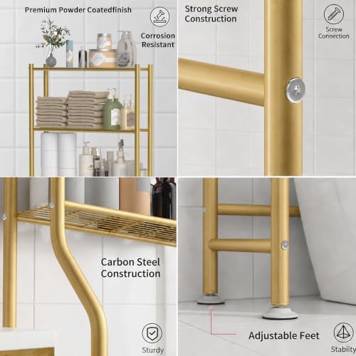 GloTika 3-Tier Over Toilet Storage - Image 4