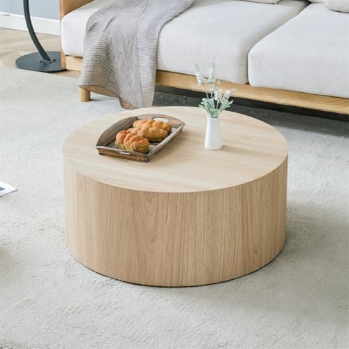 Round Coffee Table for Living Room Table, Modern Wood Coffee Table, Center Table - Image 3
