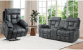 EBELLO 2 Piece Reclining Living Room Set, Soft Fabric Recliner Sofa Set by EBELLO