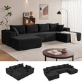 Mangodan 140” Cloud Sectional Couch, Boneless Sofa by Mangodan