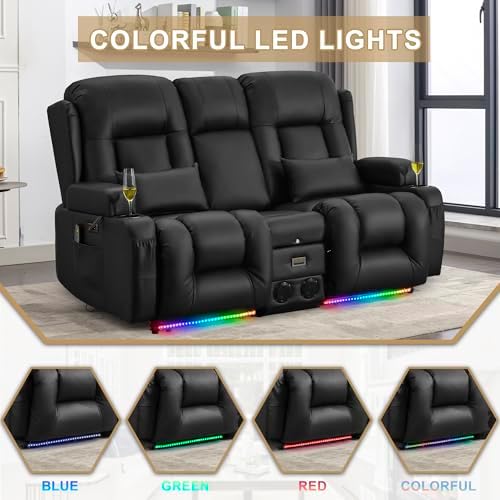 URRED Power Loveseat Recliner Sofa - Image 5