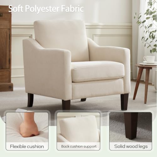 VKNOW Accent Chairs Set of 2, Modern Upholstered Armchairs - Image 4