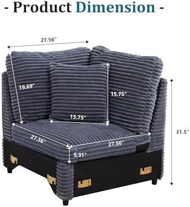ORRD Modern Corner Sofa Seat - Image 3
