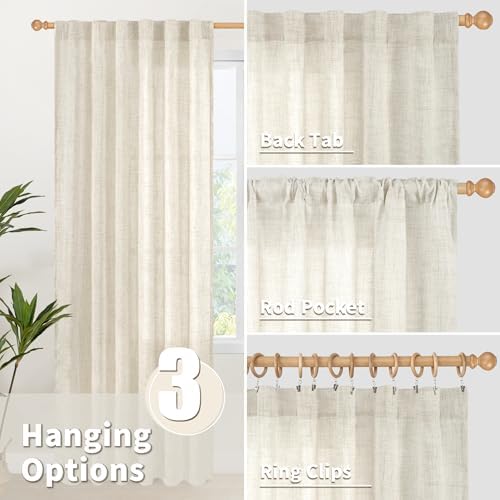 YoungsTex Short Linen Curtains 40 Inches Long - Image 6
