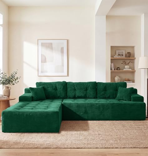 Hobestluk Boneless Couches Modular Sectional Sofa L-Shape Oversized Chaise by YourHomeDeservesMore