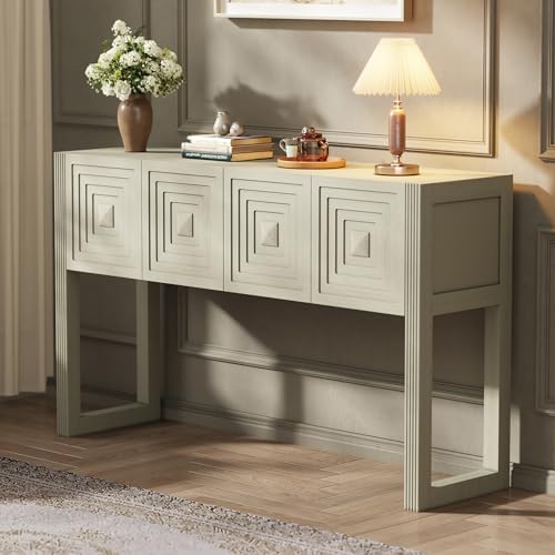 LKTART 55" Carved Console Table - Image 4
