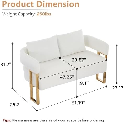 YISHENG Loveseat Sofa and 2 Accent Chairs, Comfy 3 Piece Sofa Couch - Image 2
