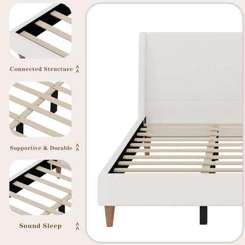 King Size Upholstered Platform Bed Frame - Image 6