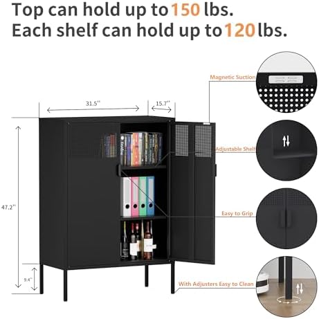 Chshin Metal Storage Cabinet, Kitchen Pantry Storage Cabinets - Image 2