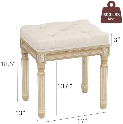 Yusong Vanity Stool Upholstered Bench Seat - Image 3