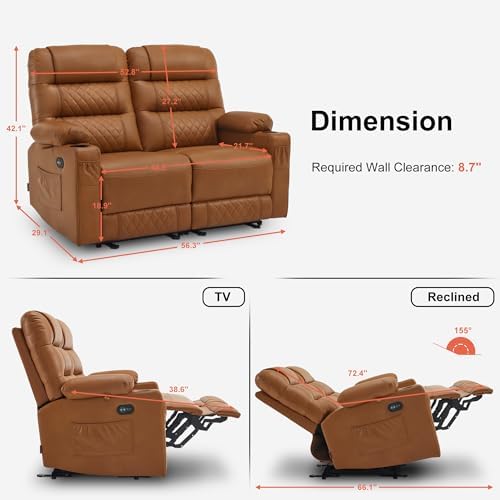 MCombo 56 in Reclining Loveseat Recliner - Image 3