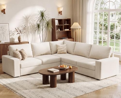 ABCASA Oversized Modular V Shaped Sectional Couches by ABCASA