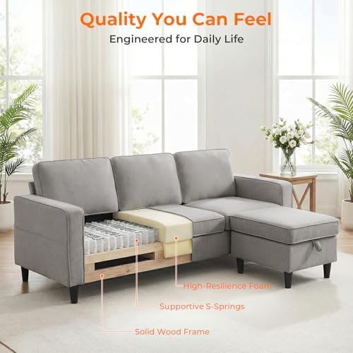 ijuicy 2PCS Sectional Sofa Set, Modern5 Seater Couch Set - Image 5