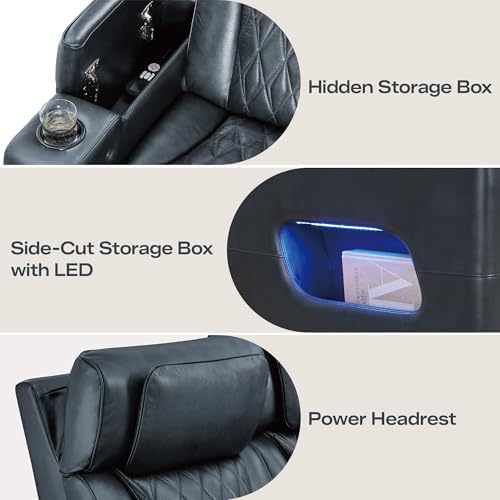 Watson & Whitely Genuine Leather Power Reclining Loveseat - Image 7