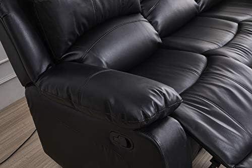 Betsy Furniture 3PC Faux Leather Reclining Couch Set, Living Room Furniture Set - Image 7