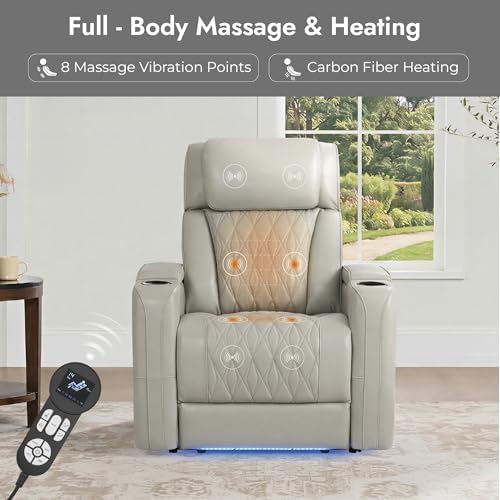 Watson & Whitely Genuine Leather Power Recliner Chair - Image 6