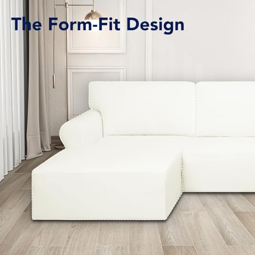 PureFit Stretch Sectional Couch Covers 2 pcs Non Slip L Shape Sofa Cover - Image 5