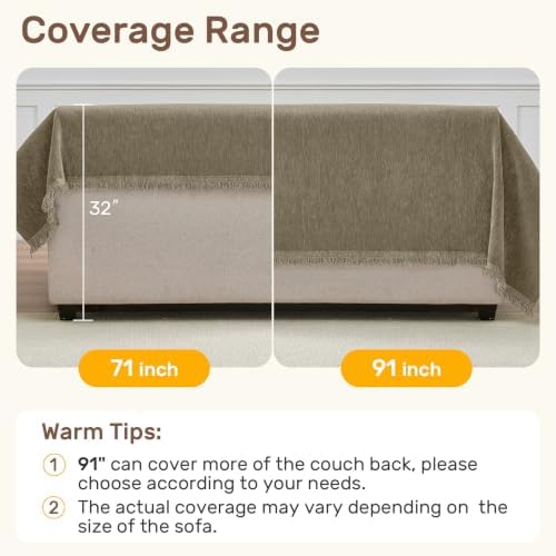 2 Pieces Sectional Couch Covers L Shaped Cover XXL Quicksand - Image 5