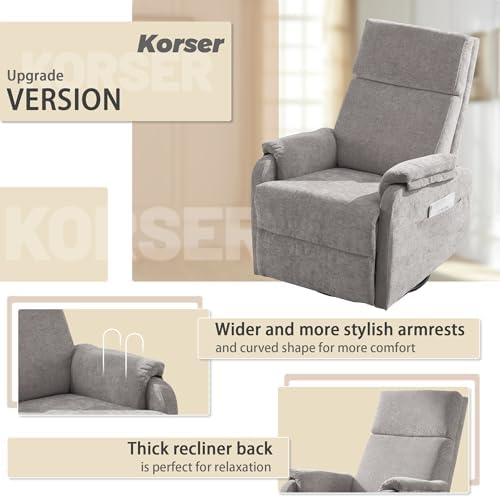 Korser Swivel Rocking Recliner - Image 6