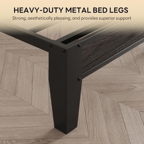 LIKIMIO Queen Bed Frame with Storage Headboard and Charging Station - Image 7