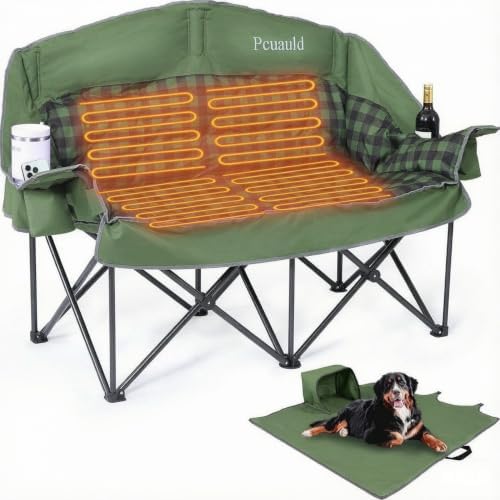 Heated Padded Double Camping Chair by Pcuauld