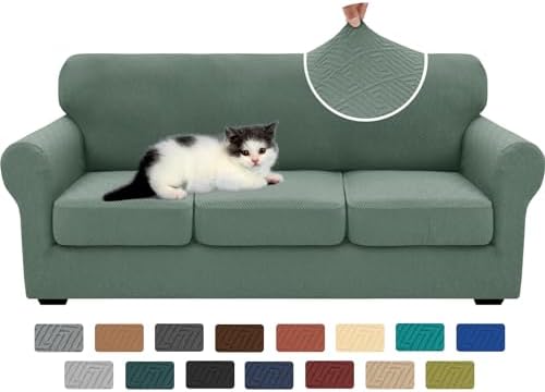 XINEAGE 4-Piece Stretch Sofa Cover, Washable Couch Covers by XINEAGE