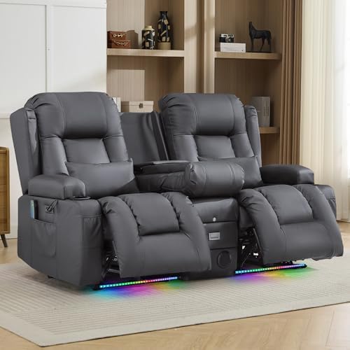 TUNYI Wall Hugger Loveseat Recliner Sofa by Becomesyourhomepartner