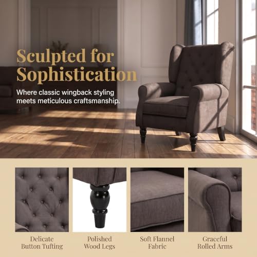 NicBex Tufted Wingback Accent Manual Single Lounge Recliner Chair - Image 3