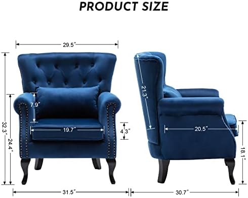 LZAREAL Accent Reading Arm Chairs - Image 2