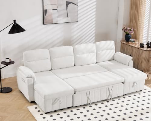 Tbfit 107" Pull Out Sofa, Cloud Sleeper Sofa Bed - Image 3