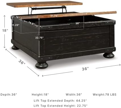 Signature Design by Ashley Lift Top Coffee Table - Image 3