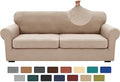 XINEAGE 3-Piece Stretch Sofa Cover, Washable Couch Covers by XINEAGE