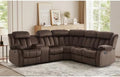 EBELLO Manual Reclining L-Shaped Sectional Sofa Set, Soft Fabric Corner Couch by EBELLO