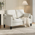 51'' Small Loveseat Sofa, 2-Seater Linen Fabric Couch by Unknown