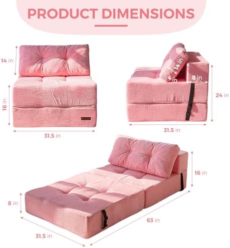 MAXYOYO Folding Sofa Bed, Convertible Chair Bed - Image 3