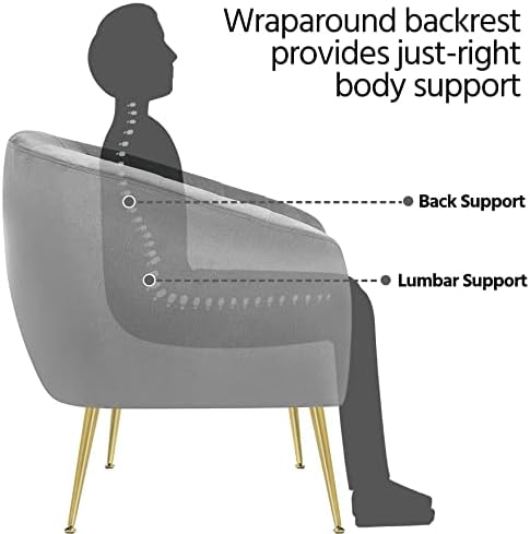 Yaheetech Barrel Accent Chairs Set of 2, Modern Cozy Vanity Chairs - Image 5