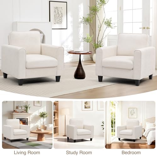 Accent Chairs for Living Room, Upholstered Living Room Chairs, Mid Century - Image 6