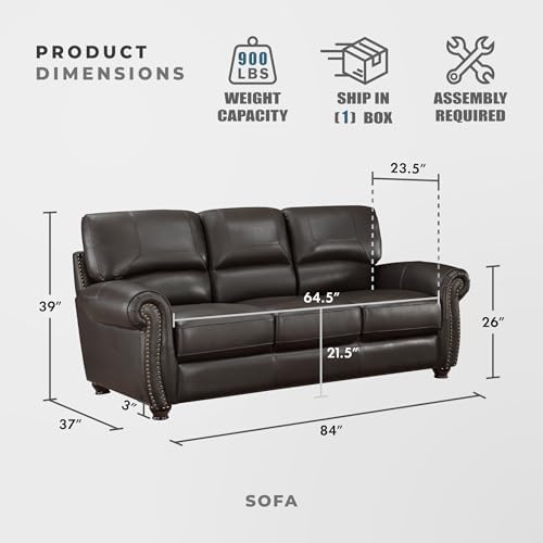 Lexicon Leather Match Couch for Living Room - Image 3