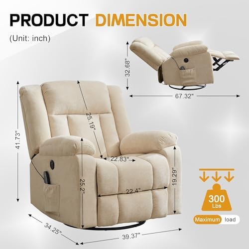 Korser Rocker Recliner, Glider Recliner Chairs - Image 2