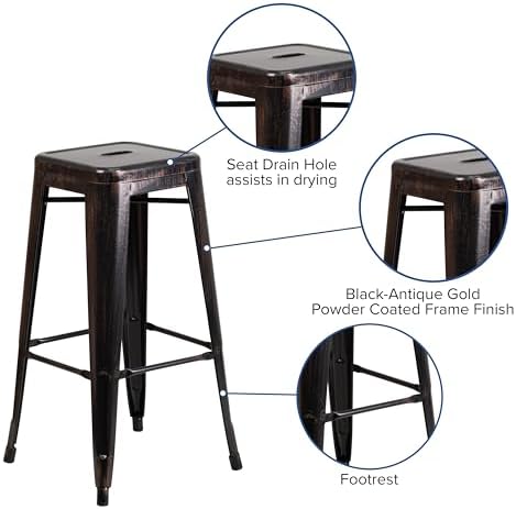 Flash Furniture 30 in Metal Barstool - Image 5
