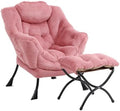 Furlide Lazy Chair with Ottoman, Comfy Plush Reading Chair by Furlide