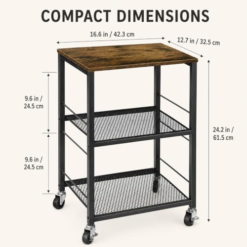 OYEAL Small Nightstand Industrial Square End Table - Image 3